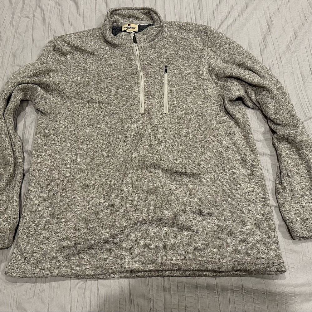 Men's Gray Quarter-Zip Sweater